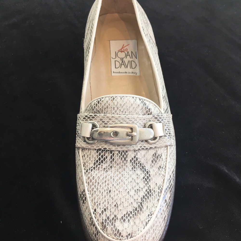 Joan & David Real Snakeskin Loafers w/Silver - NWT - Picture 4 of 7